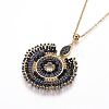 European Bohemian Style Pop Pendant Necklaces NJEW-I233-04G-5