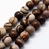 Natural Zebra Jasper Beads Strands G-I199-10-4mm-1