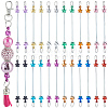 24Pcs 12 Colors Stainless Steel Beadable Keychain Bar for Jewelry Making DIY Crafts KEYC-SC0002-10-1