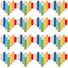 SUNNYCLUE Rainbow Color Alloy Enamel Pendants ENAM-SC0003-93-1