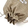 Christmas Printed Burlap Packing Pouches Drawstring Bags ABAG-Q053-02B-12-4