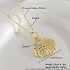 Ocean Summer Brass Pave Clear Cubic Zirconia Pendant Necklaces FS-WG8D1A7-30-1