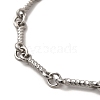 304 Stainless Steel Twist Bar Link Bracelet for Women BJEW-G667-01P-2