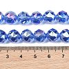 Transparent Electroplate Glass Beads Strands EGLA-N002-34C-B14-3