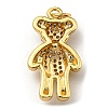 Brass with Cubic Zirconia Pendants KK-K341-30G-01-2