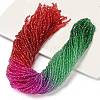 Transparent Painted Glass Beads Strands X1-DGLA-A034-T1mm-A24-1
