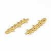 Brass Micro Pave Clear Cubic Zirconia Connector Charms KK-E068-VB075-3