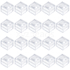 CHGCRAFT 20Pcs Transparent Plastic Ring Viewer Magnifier Boxes CON-CA0001-024-1