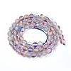 Synthetic Moonstone Beads Strands G-R375-6mm-A14-3