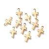 Ion Plating(IP) 304 Stainless Steel Tiny Cross Charms STAS-E104-34G-2