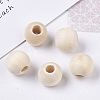 Unfinished Natural Wood European Beads WOOD-Q041-04E-5