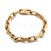 Ion Plating(IP) 304 Stainless Steel Cable Chains Bracelets for Men BJEW-U017-01G-4