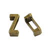 Tibetan Style Alloy Letter Slide Charms TIBEB-Q055-26AB-NR-1