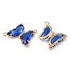 Brass Pave Faceted Glass Connector Charms FIND-Z020-04A-3