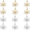 12Pcs 2 Colors Rack Plating Brass Micro Pave Clear Cubic Zirconia Pendants KK-FH0003-95-1