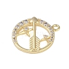 Brass Micro Pave Clear Cubic Zirconia Pendants FIND-B077-02G-04-2