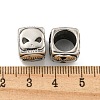 316 Surgical Stainless Steel with Rhinestone Large Hole Cube Beads STAS-Q326-08AS-04-3