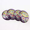 Cartoon Owl Printed Glass Oval Cabochons X-GGLA-N003-20x30-B01-3