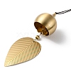 Leaf Brass Wind Chimes AJEW-P110-01B-2