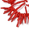 Opaque Acrylic Imitation Coral Beads Strands SACR-P033-01A-06-2