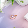 1Pc Brass Enamel Locket Pendants KK-TADJ0001-05A-4