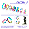 Unicraftale 21Pcs 7 Size 304 Stainless Steel Plain Band Rings Set RJEW-UN0002-86A-5