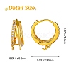 10Pcs Brass Micro Pave Clear Cubic Zirconia Hoop Earring Findings ZIRC-SZ0005-17-2