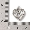 Rack Plating Brass Clear Cubic Zirconia Pendants KK-Z056-16P-3