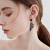 3 Pairs 3 Colors Resin Wing Dangle Stud Earrings EJEW-FI0002-17-6
