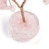 Natural Rose Quartz Chips Tree of Life Decorations DJEW-B013-01F-3