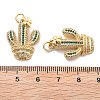 Rack Plating Brass Micro Pave Cubic Zirconia Pendants KK-H449-69G-RS-3
