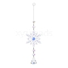 AB Color Glass Snowflake Pendant Decorations AJEW-Q144-02P-01-2