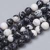 Natural Gemstone Imitation Zebra Jasper Beads Strands G-G829-07-8mm-1