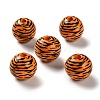 Printed Wood European Beads WOOD-Z002-06A-1