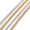 Craftdady 2 Colors Electroplate Brass Rhinestone Strass Chains CHC-CD0001-05-1