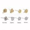 8 Pairs Brass Micro Pave Clear Cubic Zirconia Stud Earring Findings KK-ZZ0001-08-RS-2