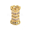 Rack Plating Brass Micro Pave Cubic Zirconia Beads KK-F876-30G-1