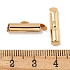 Brass Slide On End Clasp Tubes KK-N254-119G-02-3