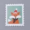 Fox Pattern Christmas Kraft Paper Tags CDIS-E010-02C-1