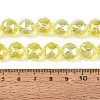 Electroplate Transparent Glass Beads Strands EGLA-ZX001-01A-03-4