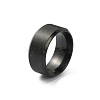201 Stainless Steel Plain Band Ring for Women RJEW-WH0010-06A-MB-1