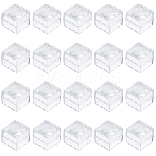 CHGCRAFT 20Pcs Transparent Plastic Ring Viewer Magnifier Boxes CON-CA0001-024
