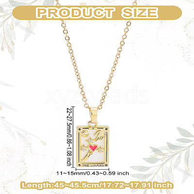Brass with Cubic Zirconia Pendants Necklaces NJEW-LP0001-45A-G-1