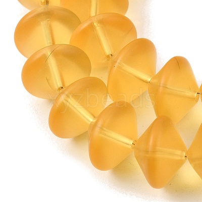 Frosted & Baking Paint Transparent Glass Beads Strands GL-CBA2ED2-03A-1