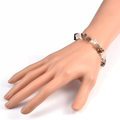 Chips Gemstone Beaded Stretch Bracelets BJEW-JB01825-06-1