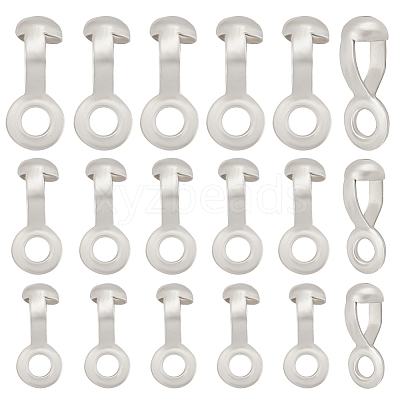 150Pcs 3 Style 304 Stainless Steel Ball Chain Connectors STAS-BBC0002-64-1