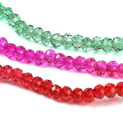 Transparent Painted Glass Beads Strands LS-DGLA-A034-T1mm-A24-1