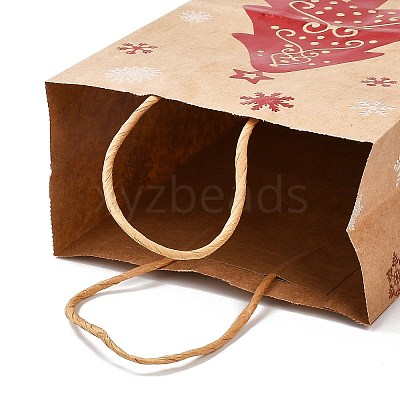 Christmas Theme Hot Stamping Rectangle Paper Bags CARB-F011-02A-1