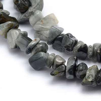 Natural Hawk's Eye Beads Strands G-P332-03-1