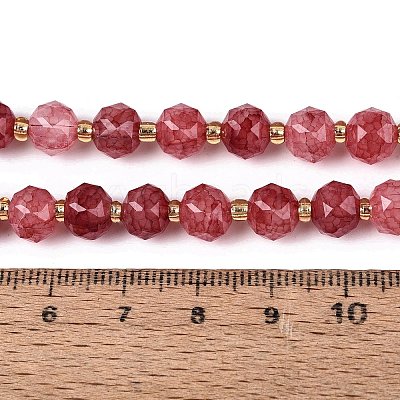 Ombre Effect Dyed Transparent Crackle Glass Beads Strands GLAA-Q111-8MM-05-1